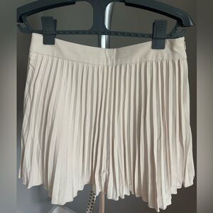 Zara Cream Pleated Women's Skort